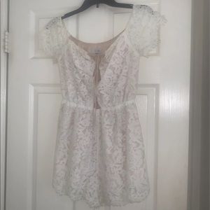 White lace romper